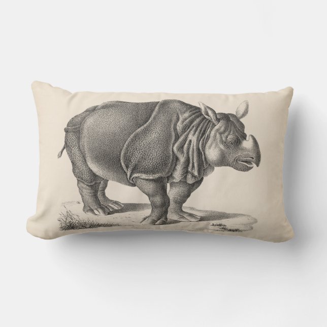 Almofada Lombar Brodtmann Rhinoceros Sketch (Frente)