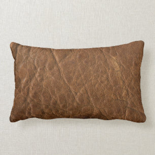 Almofada Lombar Brown Tanned o fundo de couro da textura