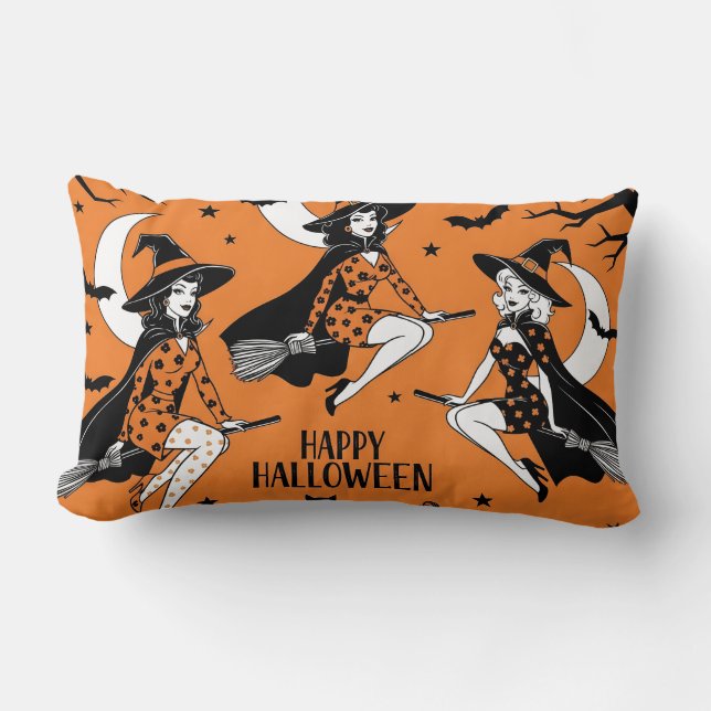 Almofada Lombar Bruxas Pin-Up Retroativas (Frente)