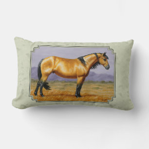 Almofada Lombar Buckskin Horse Mustang Stallion Sage Green