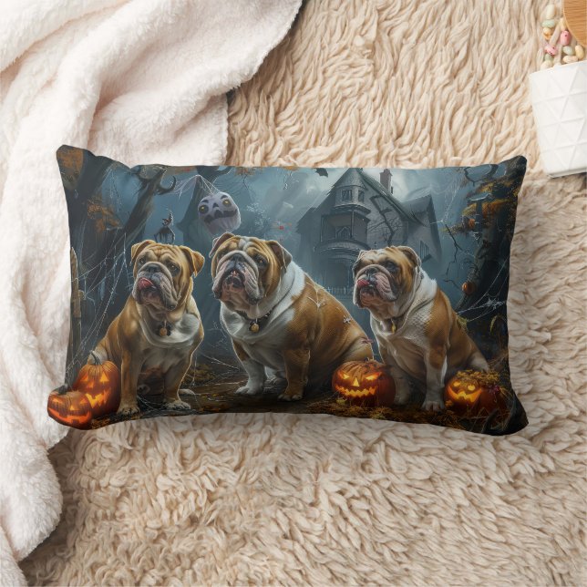 Almofada Lombar Buldogue Halloween Night Doggy Delight (Cobertor)