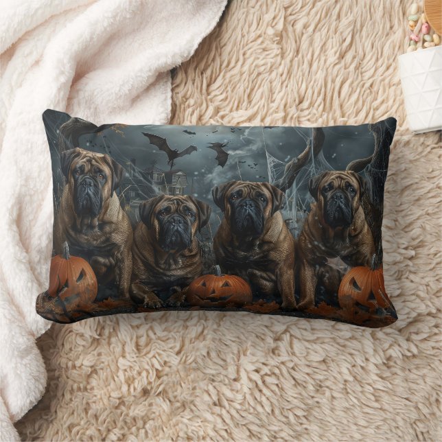 Almofada Lombar Bullmastiff Halloween Night Doggy Delight (Cobertor)
