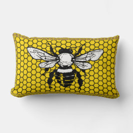 Almofada Lombar Bumble Bee hive Apiary Throw Pillow