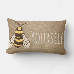 Almofada Lombar Bumble Bee Yourself Cute Burlap