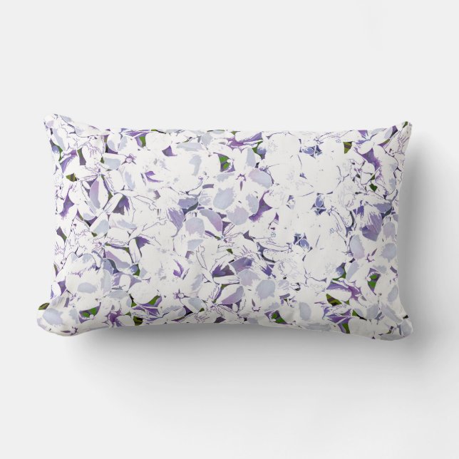 Almofada Lombar Buquê de flores de aquarelas de híbridos. (Frente)