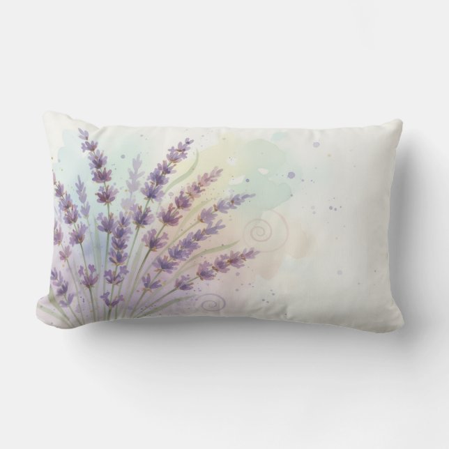 Almofada Lombar Buquê de Flores de Lavanda (Frente)