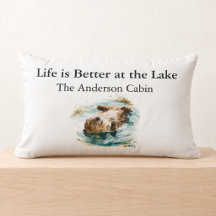 Cabana Customizada à Beira do Lago com Lontra em A