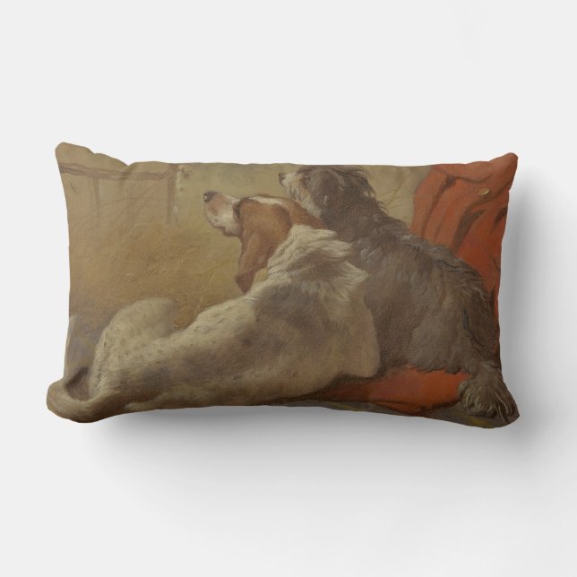 Almofada Lombar Caça e Collie (Dois Cães) (Frente)