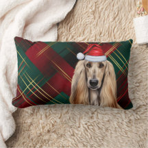 Cachorro Amante do Natal Afegão Férias Xadrez