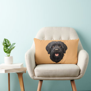 Almofada Lombar Cachorro Preto Labradoodle