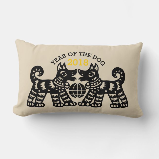 Almofada Lombar Cachorro - Terra Cortada na China Ano Lumbar 2018  (Frente)