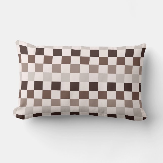 Almofada Lombar Cafe Au Lait checkerboard pattern (Frente)