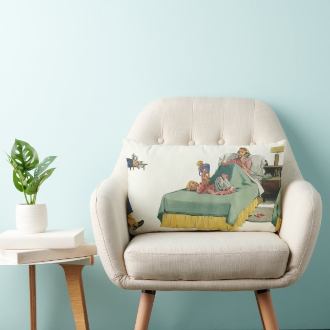 Almofada Lombar Café da manhã na cama servido pela família antiga (Cadeira)