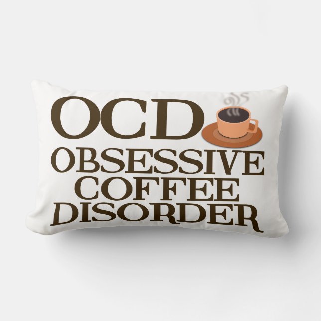 Almofada Lombar Café engraçado (Frente)