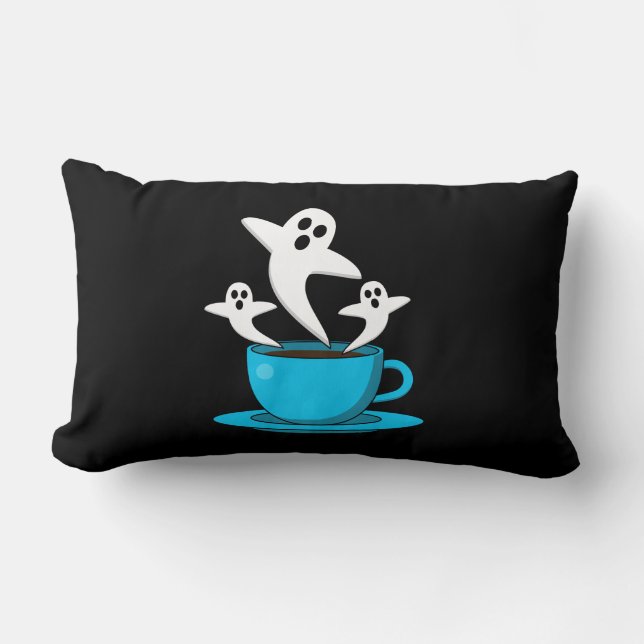 Almofada Lombar Café fumante fantasma (Frente)