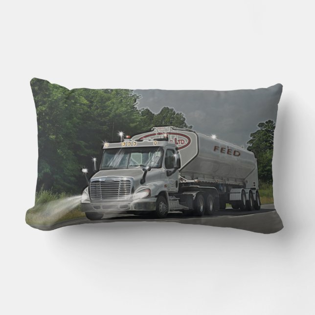 Almofada Lombar Caminhão-Cisterno de Alimentação cinza para Caminh (Frente)