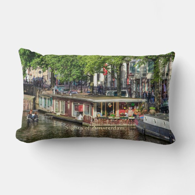 Almofada Lombar Canal Houseboat, Sights of Amsterdam (Frente)