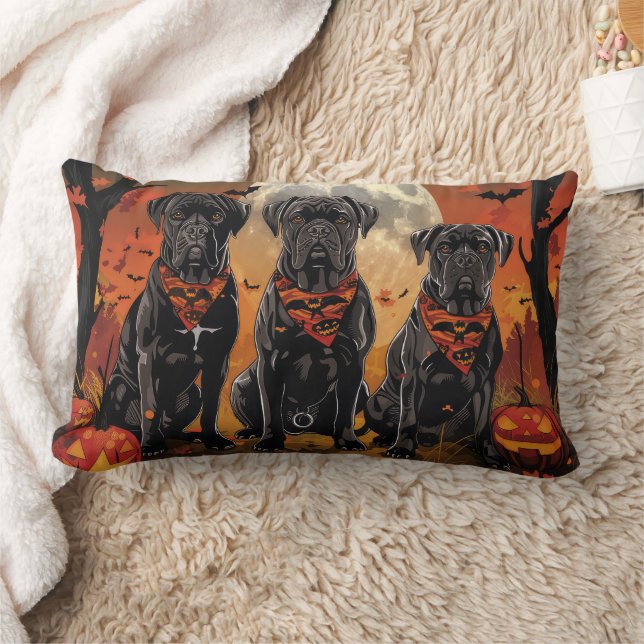 Almofada Lombar Cane Corso Halloween Assustador (Cobertor)