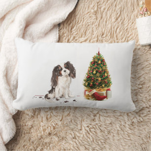 Almofada Lombar Cão de Natal Engraçado pelo Rei Tricolorido Charle