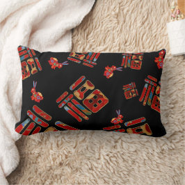 Almofada Lombar Caractere Chinês Único 福 Bênçãos Coelhos Ano