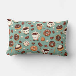 Almofada Lombar Caracteres de café em forma de café