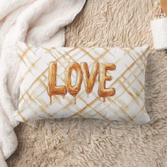 Almofada Lombar Caramel Cream Stripes Love (Cobertor)