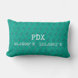 Almofada Lombar Carpete do Aeroporto de Portland PDX | Coordenadas