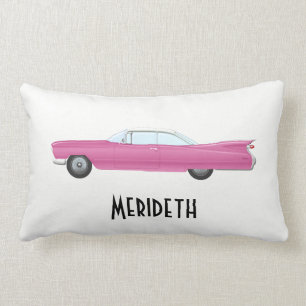 Almofada Lombar Carro retro customizável do rosa do vintage