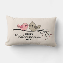 Almofada Lombar Cartoon Bonito Aves no Dia do Namorados