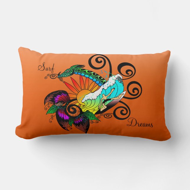 Almofada Lombar Cartoon Surfer Dude (Frente)