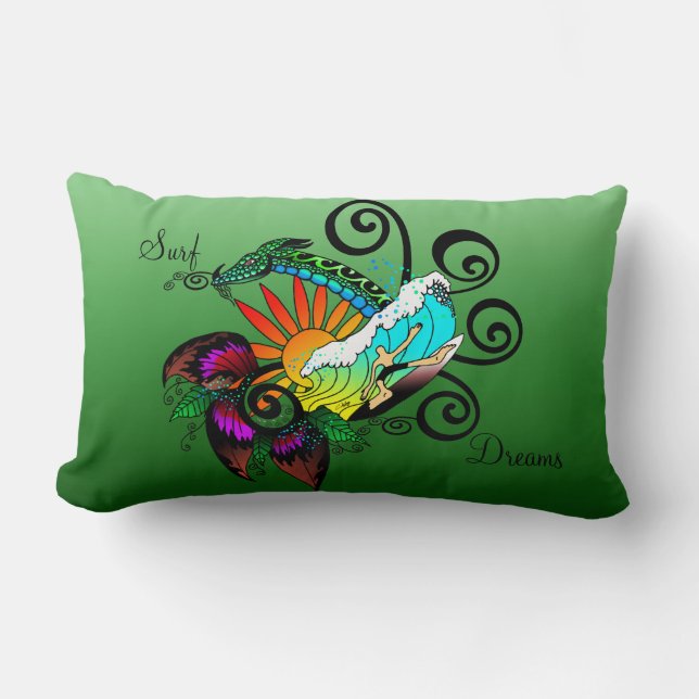 Almofada Lombar Cartoon Surfer Dude (Frente)