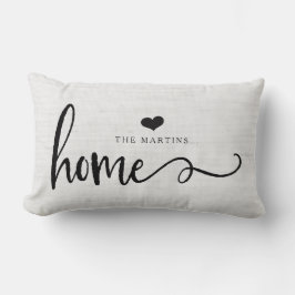 Almofada Lombar Casa de linho cinzenta do olhar | do estilo da