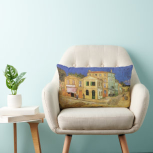 Almofada Lombar Casa de Vincent em Arles, por Vincent van Gogh