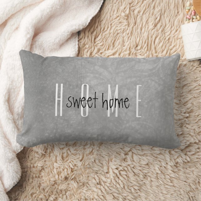 Almofada Lombar Casa Doce Cinza Rustic Antiquado Shabby (Cobertor)