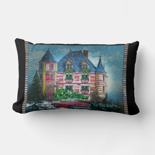 Almofada Lombar Casa para Natal (Frente)