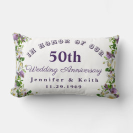 Almofada Lombar Casais personalizados 50º aniversário de casamento