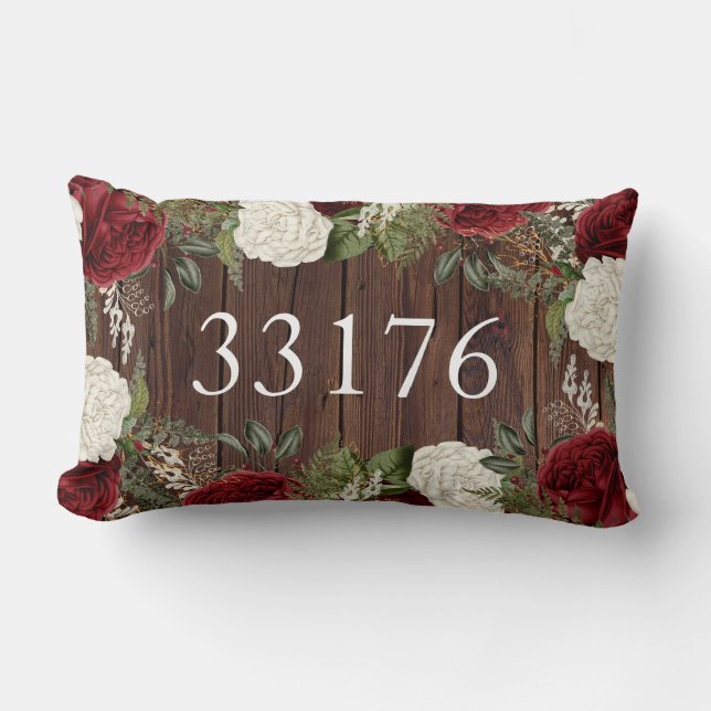 Almofada Lombar Casal Rosa Rústico de Código Zip (Frente)