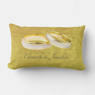 Almofada Lombar Casamento Simples dos Anéis Elegantes
