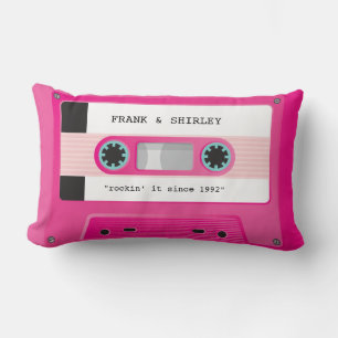 Almofada Lombar CASSETTE FITA retro música disco rockin rosa quent
