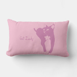 Almofada Lombar Cat Lady Throw Pillow