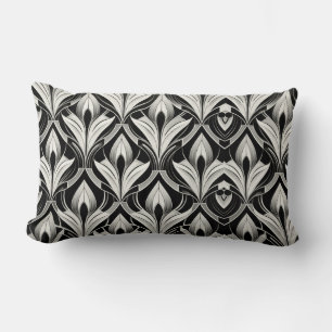 Almofada Lombar Catton de contraste preto e branco