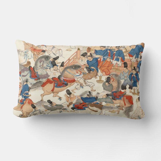 Almofada Lombar Cavaleiros Legal japoneses, cavaleiros de cavalo u (Frente)
