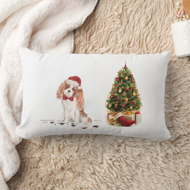 Almofada Lombar Cavalier King Charles Spaniel Funny Cog de Natal (Cobertor)