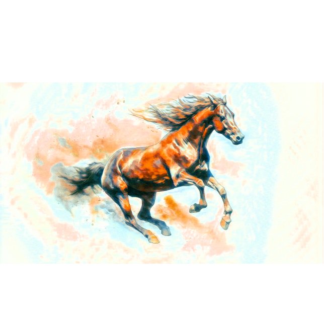 Almofada Lombar Cavalo com Aquarela Livre (Criador carregado)