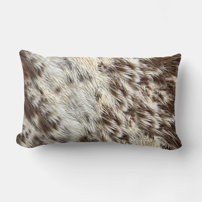 Almofada Lombar Cavalo/Esconde-Vaca/Imagem De Pele Animal Faux (Frente)