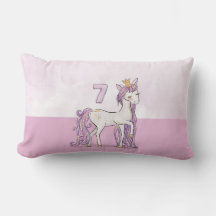 Cavalo Rosa De Aniversário Com 7 De Nome Personali