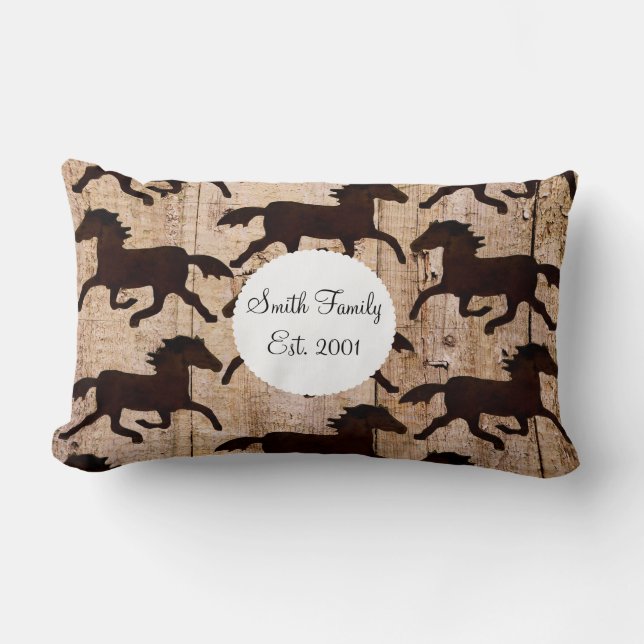 Almofada Lombar Cavalos ocidentais do país nos presentes de (Frente)