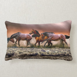 Almofada Lombar Cavalos Running bonitos no surf