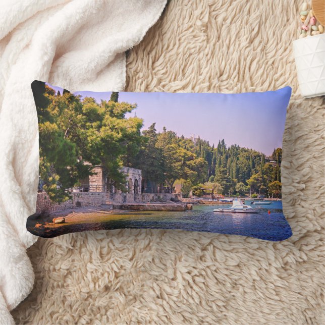 Almofada Lombar Cavtat, visão croata da praia (Cobertor)