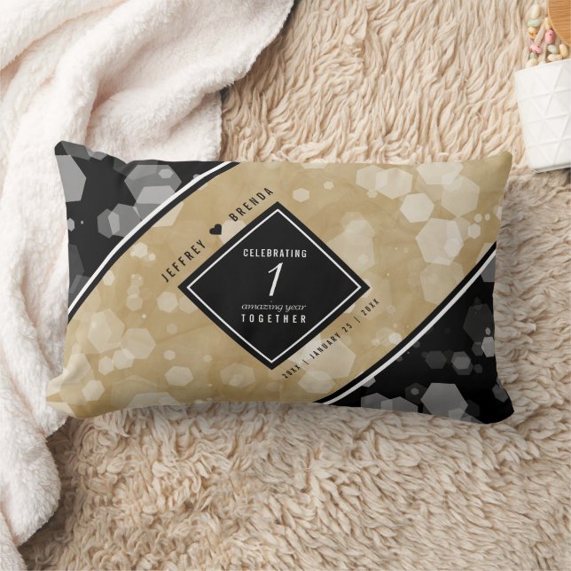 Almofada Lombar Celebração do Aniversário de Casamento de Papéis E (Cobertor)